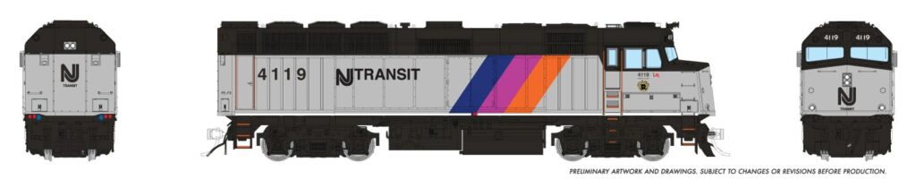 Rapido Engine HO EMD F40PH-2CAT (DC/Silent): NJ Transit: #4119 Item #1043057