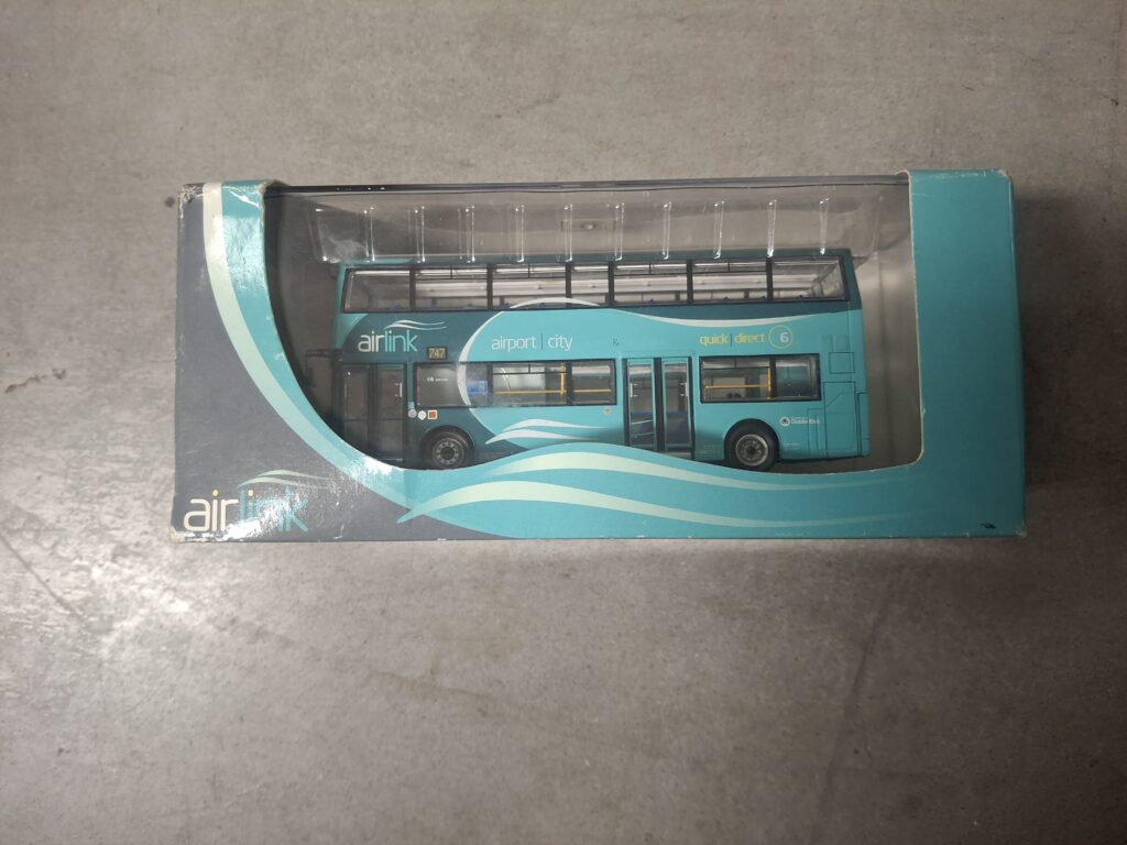Double Decker Blue Airport Bus