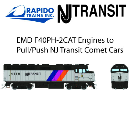 Rapido EMD Engines for NJ Transit Comet Cars Large