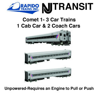Rapido NJ Transit Comet Trains 3 cars revised