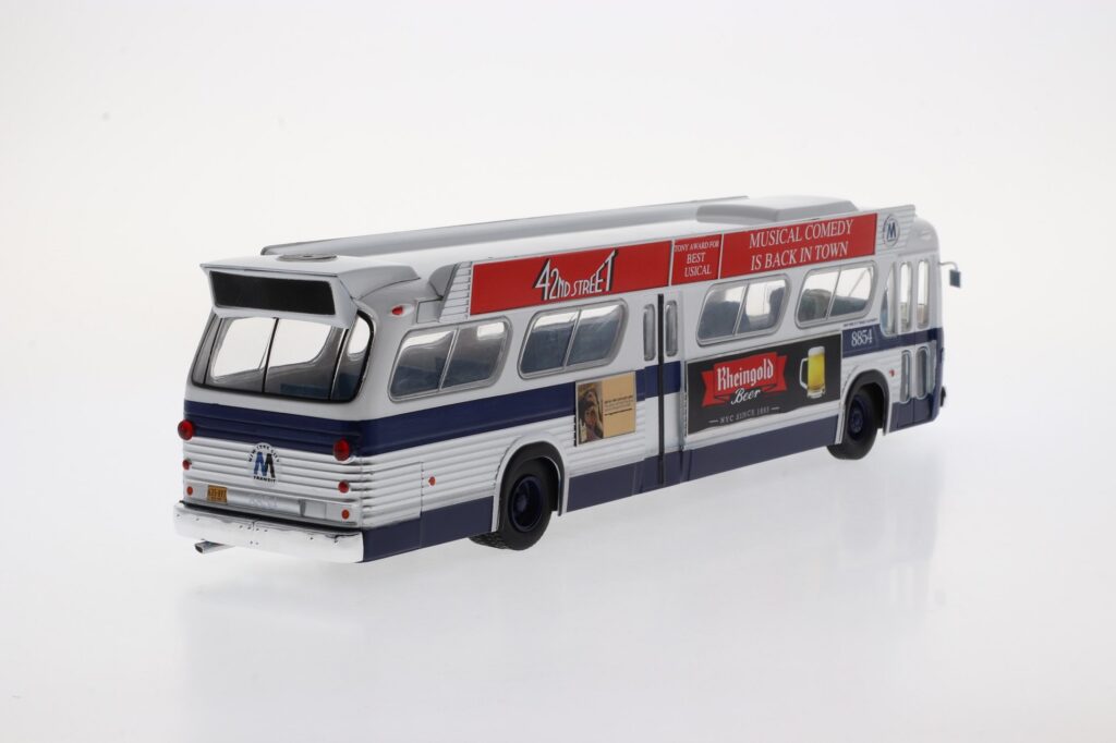 Iconic Replicas GM Fishbowl Transit Bus New York City Transit White & Blue