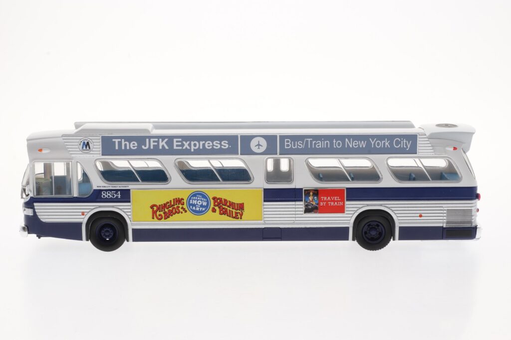 Iconic Replicas GM Fishbowl Transit Bus New York City Transit White & Blue